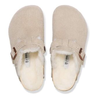 Boston Shearling Kids Suede Leather Fur
