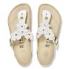 Gizeh Flower Embellishment Natural Leather