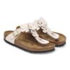 Gizeh Flower Embellishment Natural Leather
