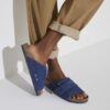 Kyoto Nubuck Leather Desert Buck Indigo Blue
