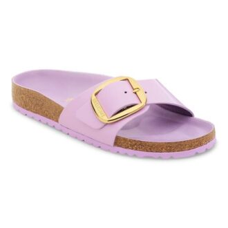Madrid Big Buckle Natural Leather Patent