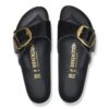 Madrid Big Buckle Natural Leather Patent