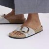 Madrid Big Buckle Natural Leather Patent