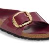Madrid Big Buckle Natural Leather Patent