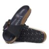 Madrid Big Buckle Nubuck Leather Black
