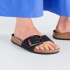 Madrid Big Buckle Nubuck Leather Black