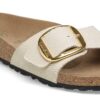 Madrid Big Buckle Textile Canvas Eggshell